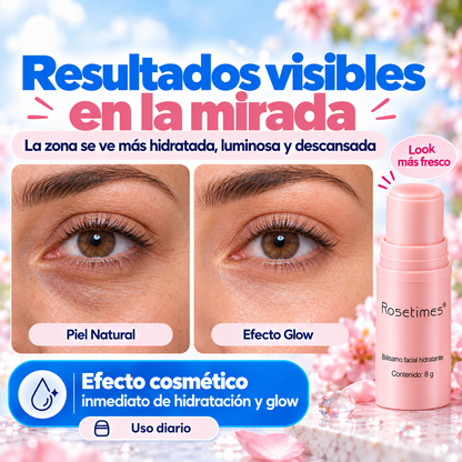Efecto cosmético de hidratación y glow en la mirada