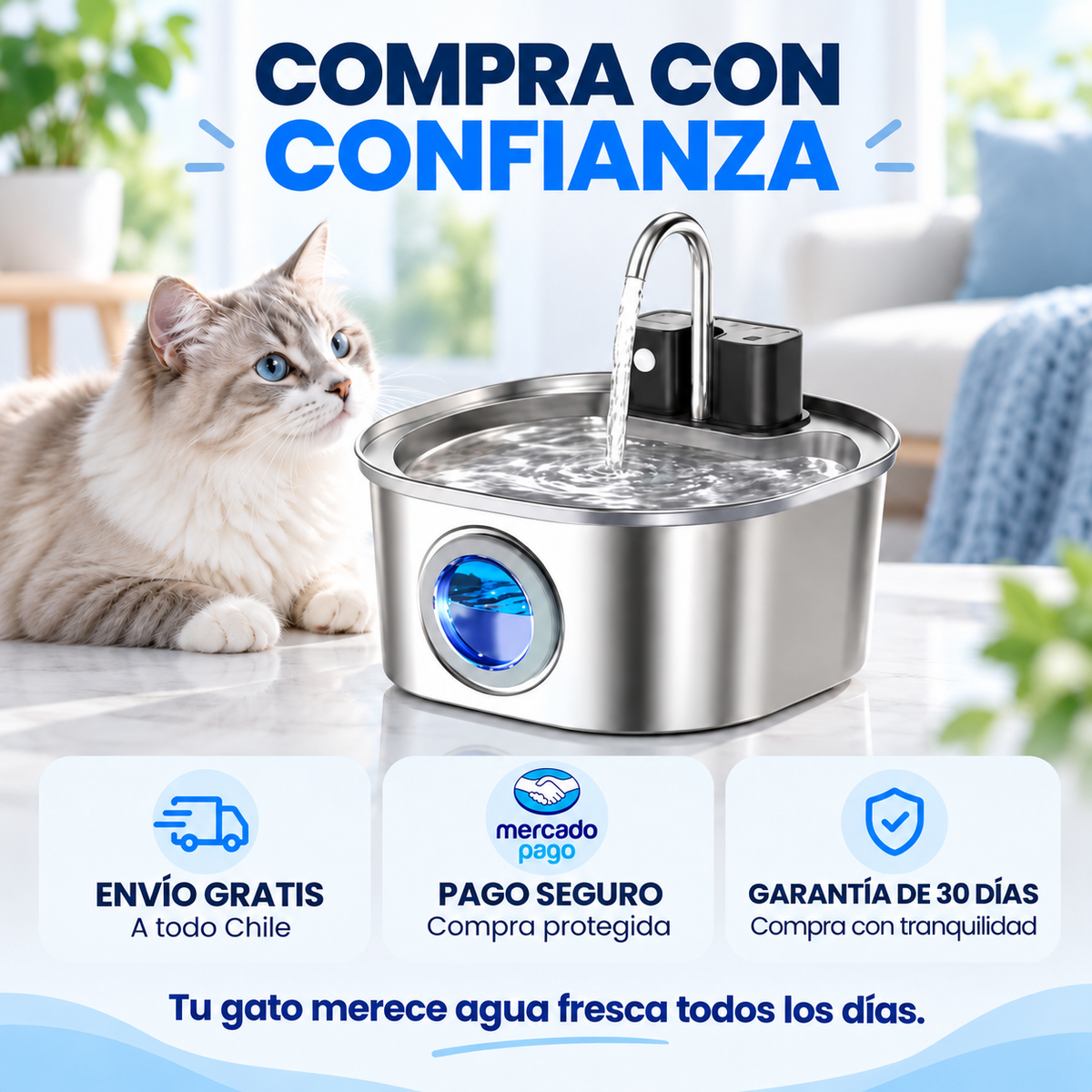 Compra con confianza: envío gratis, pago seguro y garantía de 30 días