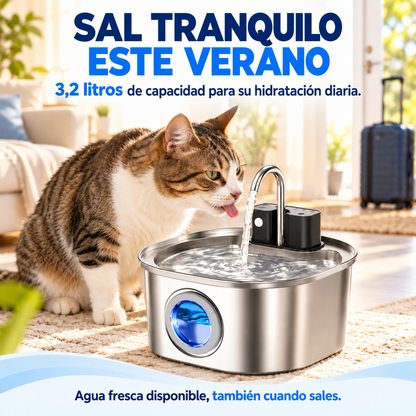 Fuente de 3,2 L: agua fresca disponible también cuando sales